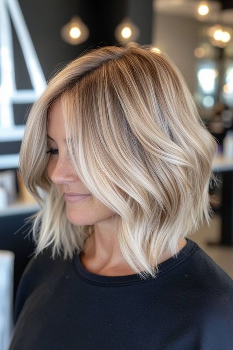 Medium Blonde Hairstyles, Short Blonde Hairstyles, Shoulder Length Blonde, Medium Blonde Hair, Blonde Haircuts, Hairstyles And Haircuts, Blonde Hairstyles, Medium Blonde, Blonde Hair Inspiration