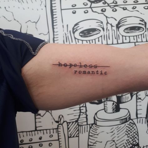 "Romance in a hopeless form." Artist @mr.j_tattoos @sallymustang_tattoos #sallymustang_tattoos #customtattoo #tattoo #inked Mustang Tattoo, Hopeless Romantic Tattoo, Romantic Tattoo, C Tattoo, Word Tattoos, Custom Tattoo, Piercing Tattoo, Deathly Hallows Tattoo, Hopeless Romantic