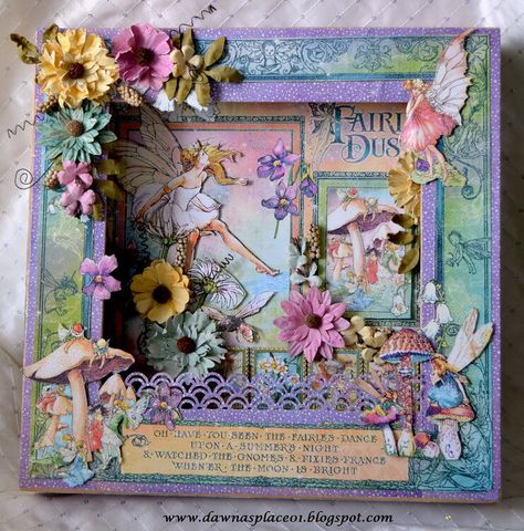 Fairie Dust Shadow Box Scrapbook Shadow Box, 3d Diorama, Wedding Shadow Box, Box Frame Art, Fairy Box, Fairy Stuff, Heartfelt Creations Cards, Diy Shadow Box, Christmas Shadow Boxes