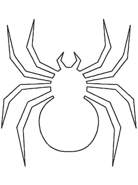 Free printable Spider stencils and templates Spider Cut Out Template, Spider Stencil Free Printable, Halloween Spider Template Free Printable, Halloween Stencils Templates, Spider Template Free Printable, Halloween Templates Free Printable, Spider Web Template, Spider Outline, Spider Cutout