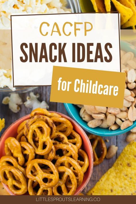 Do you need help with great snack ideas for your childcare program for the new CACFP meal planning requirements? The choices are unlimited, but here are some suggestions you can use to spark your creativity and make your snack planning easy. #CACFP #mealplanning #childcare #daycare Daycare Snack Ideas Toddler Food, Daycare Morning Snack Ideas, Childcare Snack Ideas, Prek Snack Ideas, Breakfast For Daycare, Day Care Snacks, Cacfp Breakfast Ideas, Easy Daycare Snack Ideas, Preschool Breakfast Ideas Daycares