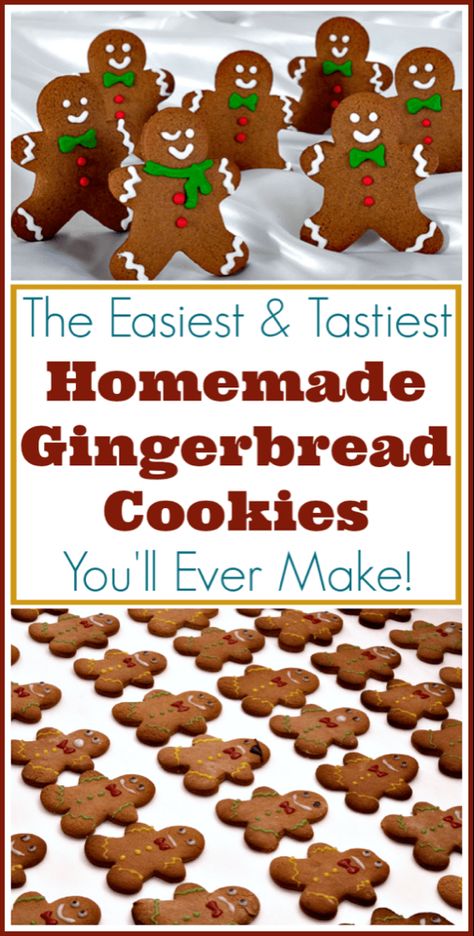 Homemade Gingerbread, Cutout Cookies, Ginger Bread Cookies Recipe, Dessert Party, Gingerbread Recipe, Gingerbread Man Cookies, Xmas Cookies, Gingerbread Men, Christmas Cooking