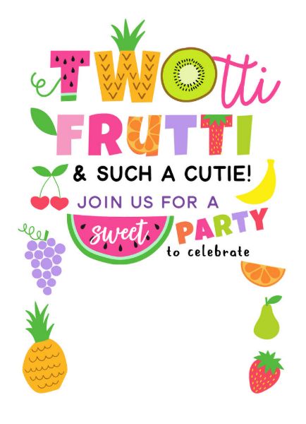 Girl 4th Birthday, Tutti Frutti Birthday Party, Fruit Birthday Party, 2nd Birthday Party For Girl, Fruit Birthday, Girls Birthday Party Themes, Second Birthday Ideas, Fiesta Tropical, Fruit Summer