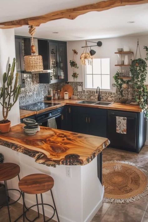 Boho Kitchen Boho Style Kitchen, Boho Kitchen Ideas, Boho Apartment, The Olive Branch, Bohemian Kitchen, Eclectic Kitchen, Boho Kitchen, Updated Kitchen, Olive Branch