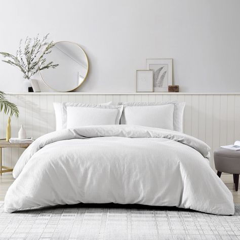 Brielle Home Pierce Waffle 100% Cotton 3 Piece Comforter Set - Walmart.com - Walmart.com Waffle Comforter, Cotton Comforter Set, Twin Xl Comforter, White Comforter, King Comforter Sets, Cotton Comforters, Bedding Stores, Queen Comforter, Sateen Sheets