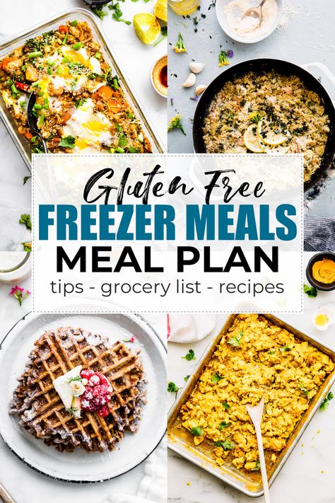 Freezer meals can be a busy person's best friend, especially when those meals include healthy, delicious eggs! This gluten-free meal plan is packed to the brim with egg recipes and a grocery shopping list. We have dairy-free options, too. Gluten Free Freezer Meals, Cotter Crunch, Gluten Free Meal Plan, Freezable Meals, Inflammatory Recipes, Grocery Shopping List, Gluten Free Buns, Recipes Gluten Free, Freezer Meal Prep