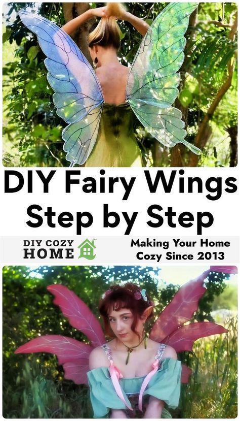 How To Fairy Wings, Diy Faries Wings, Cicada Costume Diy, Diy Fairy Wings Cardboard, Tulle Fairy Wings, Tinkerbell Wings Diy, Simple Fairy Costume Diy, Diy Faerie Wings, Luna Moth Costume Diy