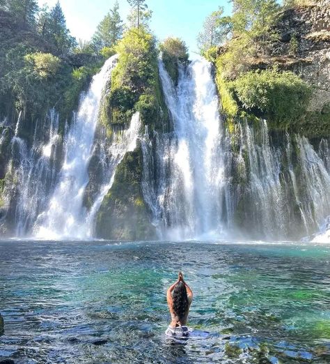 Burney Falls California, Burney Falls Ca, Northern California Aesthetic, North California, California Waterfalls, Mother Gaia, Burney Falls, Waterpark, Vacation Places