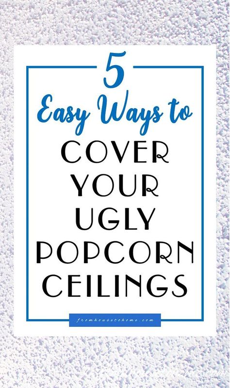 Cover A Popcorn Ceiling, Popcorn Ceiling Makeover, Installing Curtain Rods, Covering Popcorn Ceiling, Removing Popcorn Ceiling, Ceiling Covering, Faux Tin Ceiling, Faux Tin Ceiling Tiles, Curtain Installation