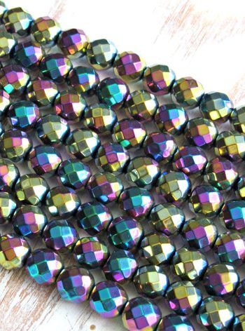 Shop Hematite Faceted Beads! 8mm Multicolor Hematite, Faceted Rainbow Hematite, 8mm Hematite Beads, Multicolor Hematite, Non Magnetic Hematite, Bracelet Beads, Beads | Natural genuine faceted Hematite beads for beading and jewelry making.  #jewelry #beads #beadedjewelry #diyjewelry #jewelrymaking #beadstore #beading #affiliate #ad Rainbow Hematite, Beads For Sale, Hematite Bracelet, Jewelry Beads, Bead Store, Hematite Beads, Beads For Jewelry Making, Beads For Jewelry, Program Design