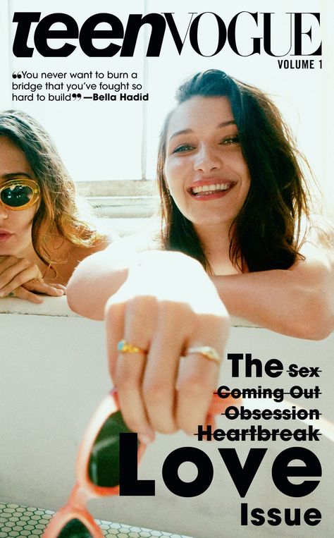 Bella Hadid's Teen Vogue Cover February 2017 Best Fashion Magazines, Lineisy Montero, The Bling Ring, Love Cover, Fashion Magazine Cover, Vogue Covers, Love Hurts, Cover Model, 1 Girl