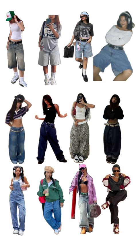 90s Streetwear Aesthetic, 90s Outfits Party, 90s Party Outfit, Streetwear Lookbook, Throwback Outfits, Baggy Outfit Ideas, Street Style Outfits Casual, Back To The 90s, Clothes Korean Style