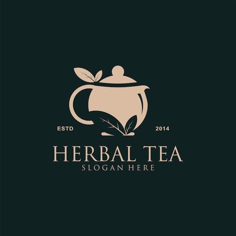 Herbal Logo Design Ideas, Tea Leaf Logo Design, Tea Logo Branding, Tea Brand Logo Design, Tea Company Branding, Tea Logo Design Ideas Branding, Tea Design Package, Herbal Branding, Herbal Tea Packaging Design