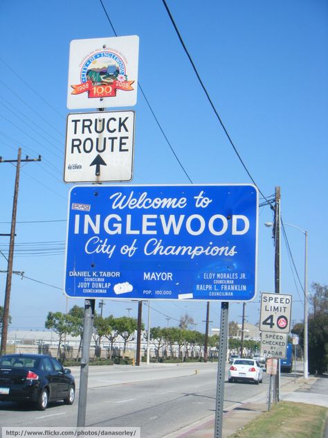 Inglewood California, City Sign, Club Fashion, Sleeve Ideas, Leg Sleeve, City Of Angels, Dream City, Vintage Life, Aesthetic Images