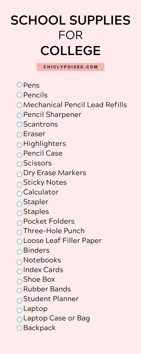 School Supplies College Students Actually Need | Chiclypoised College Essentials Supplies, Getting Ready For College, School Supplies For College, School Supplies College, Supplies For College, Essential School Supplies, College School Supplies List, Ready For College, Back To School List