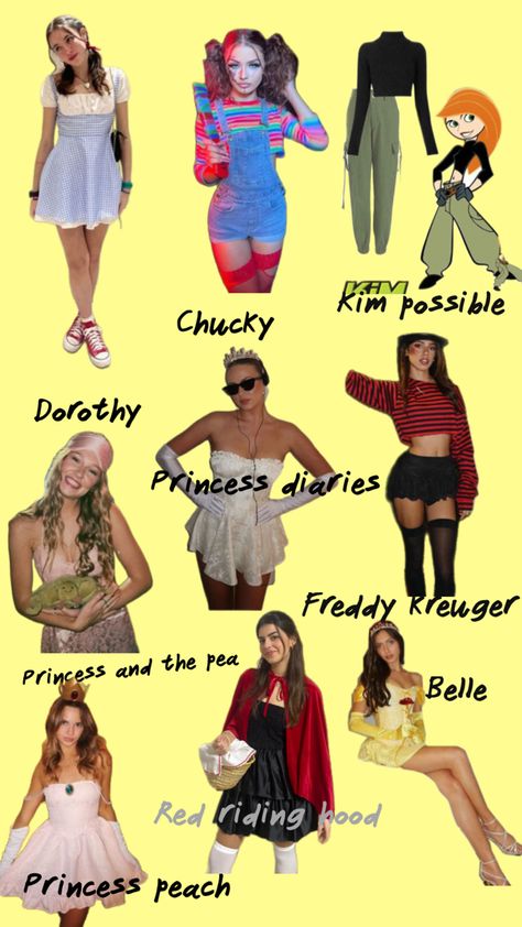 Cute Halloween Costumes Solo, Halloween Costumes For Brunettes, Fun Halloween Outfits, Halloween Costumes Brunette, Diy Group Halloween Costumes, Solo Halloween Costume Ideas, Cute Group Halloween Costumes, Teen Halloween