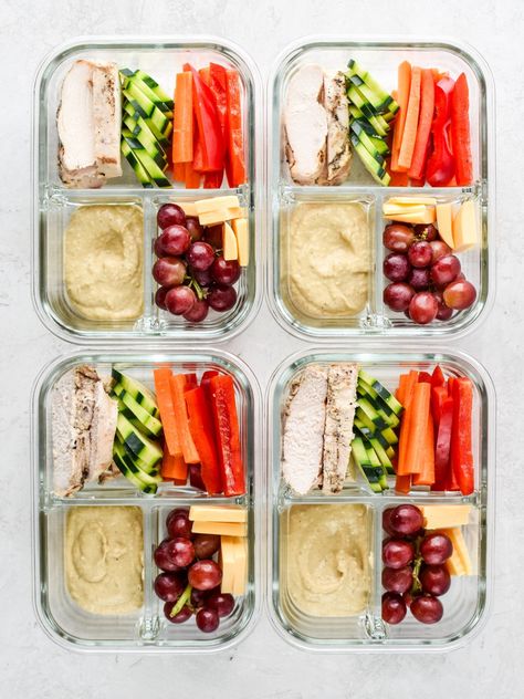 Hummus Plate, Chicken Hummus, Plate Lunch, Cooking Chicken, Resep Diet, Prepped Lunches, Diet Vegetarian, Lunch Meal Prep, Work Lunch