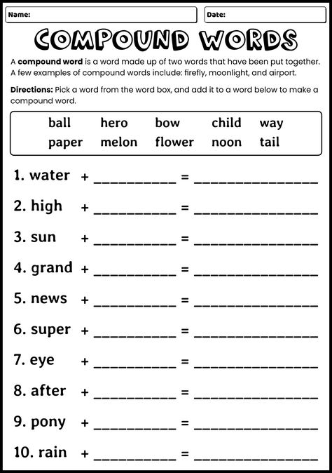 Grade 3 Spelling Worksheets, Word Classes Worksheets, Alphabetizing Words Worksheet, Grade 6 Grammar Worksheets, Compound Words Worksheets Grade 1, 2nd Grade Worksheets Free Printables Writing, English Worksheets For Class 3, Compound Words Worksheets 2nd Grade, Worksheets For Grade 3 Free Printable