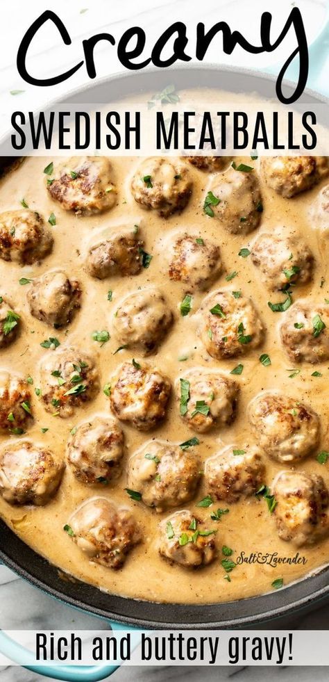 Meatball Recipes Easy, Swedish Meatballs, Beef Recipes Easy, Beef Recipes For Dinner, Beef Dinner, Beef Dishes, Meat Dishes, Ground Beef Recipes, Keto Dessert