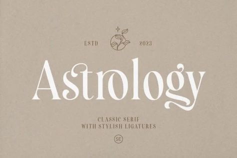 Astrology Font Astrology Branding Design, Astrology Design Graphic, Mystic Typography, Astrology Font, Astrology Typography, Mystical Typography, Celestial Typography, Tarot Font, Mystical Font