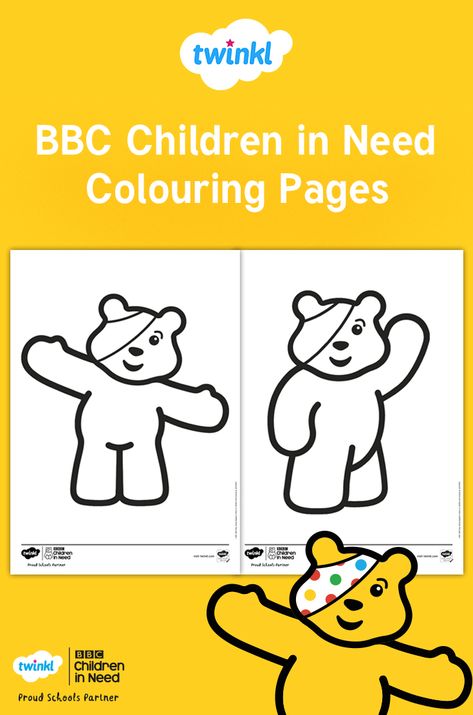 BBC Children in Need colouring pages - perfect for a relaxed, topical afternoon on BBC Children in Need appeal day. Discover hundreds of free teaching resources and ideas at Twinkl.   #bbc #childreninneed #colouring #colour #mindfulness #activity #children #parenting #parents #teachers #teaching #twinkl #twinklresources Children In Need Activities Pudsey, Pudsey Bear Activities Eyfs, Children In Need Activities Eyfs, Children In Need Activities, Crafts Eyfs, Colouring In Pictures, Handas Surprise, Pudsey Bear, Mindfulness Activity