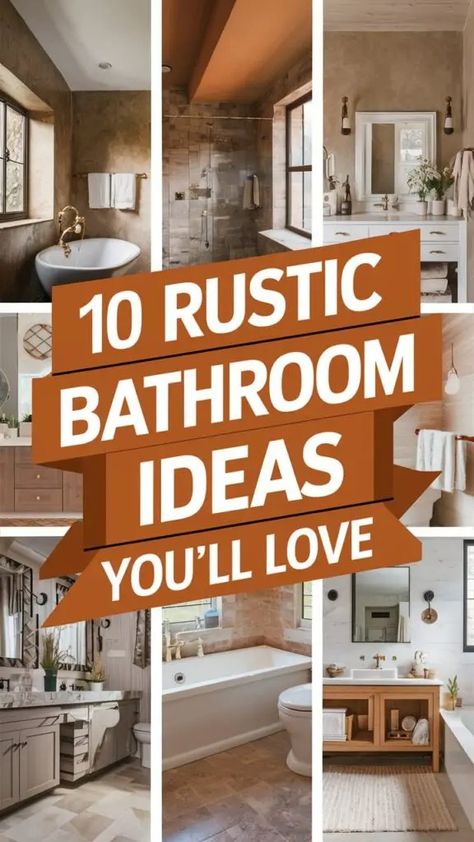 10 Budget-Friendly Small Rustic Bathroom Ideas to Try 11 Rustic Bathroom Decor Ideas, Small Rustic Bathroom Ideas, Small Rustic Bathroom, Rustic Bathroom Ideas, Rustic Bathroom Mirrors, Rustic Bathroom Shelves, Coastal Kitchen Decor, Rustic Ideas, Rustic Bathroom Vanities