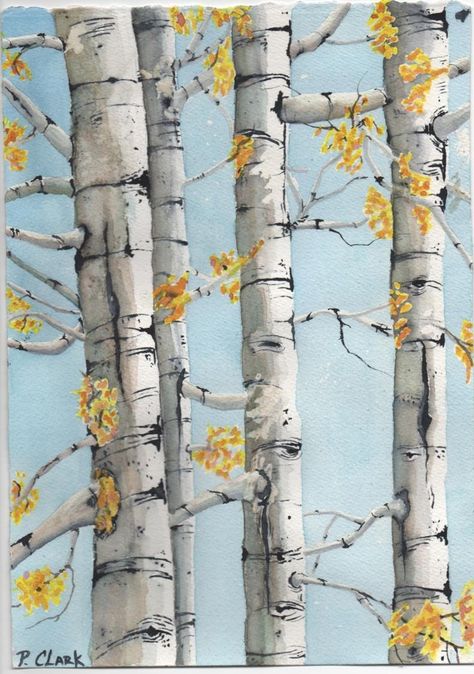 birch tree art | Birch Trees-watercolor | All Things Art Birch Tree Drawing, 자작나무 그림, Trees Watercolor, Birch Tree Art, Birch Tree Painting, Birch Trees, Tableau Art, 수채화 그림, Watercolor Trees