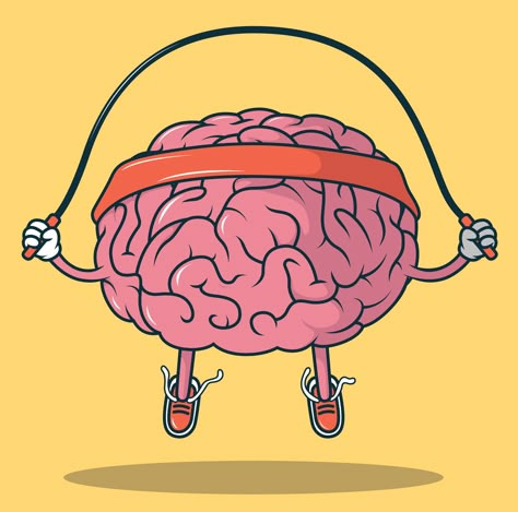 Cartoon Brain, Brain Vector, Science Models, Jumping Rope, Brain Gym, Psy Art, Working Memory, Brain Activities, Brain Power