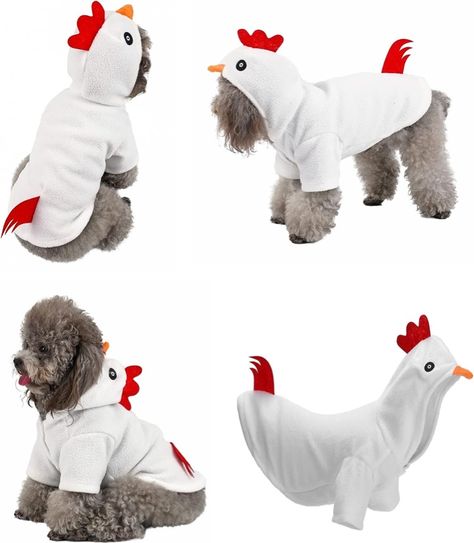 Cute chicken costume for dog or cat for halloween 

#dogcostume #dog #funny #halloween #halloween2023 Dog Chicken Costume, Chicken Costume Diy, Dog Lion Mane, Chicken Halloween, Chicken Costume, Chicken Costumes, Dress Hoodie, Pet Halloween Costumes, Pet Dogs Puppies