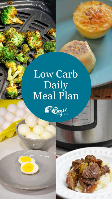 7 Day low carb meal plan keeps a daily food intake under 21 carbs and 2000 calories. It is a great combination of utilizing leftovers for second meals and adding some variety to your diet. #LowCarb #Keto #MealPlan #LowCarbMealPlan Low Carb Low Calorie Meal Plan, 100 Carbs Per Day Meal Plan, 7 Day Low Carb Meal Plan, Low Carb Daily Meal Plan, Carb Free Diet Plan 21 Days, 1500 Calorie Meal Plan Simple Low Carb, Carb Lovers Diet Plan, Alli Diet Meal Plan, 20 Carbs Per Day Meal Plan