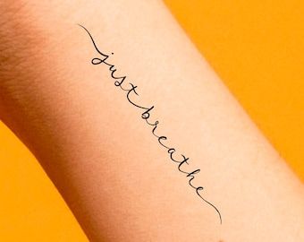 Just Breathe Tattoo, Heart Temporary Tattoos, Petit Tattoo, Tattoo Prices, Tasteful Tattoos, Sunflower Tattoo, Tattoos For Daughters, Elegant Tattoos, Mom Tattoos