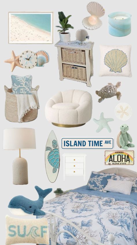 Beach room decor #beach #summer #roominspo #roomdecor #coconutgirl #coastal Beach Bedroom Ideas For Teens, Ocean Bedroom Ideas, Room Decor Beach, Surf Room Decor, Coastal Room Decor, Teen Room Makeover, Ocean Room Decor, Beachy Room Decor, Beach Room Decor