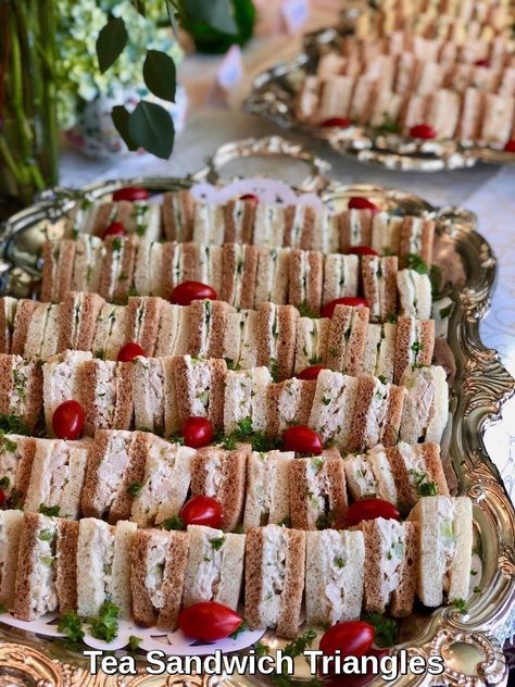 High Tea Menu, Adult Tea Party, British Tea Party, Tea Party Desserts, Tea Party Menu, High Tea Food, Tea Party Sandwiches, Tea Sandwiches Recipes, Christmas Tea Party