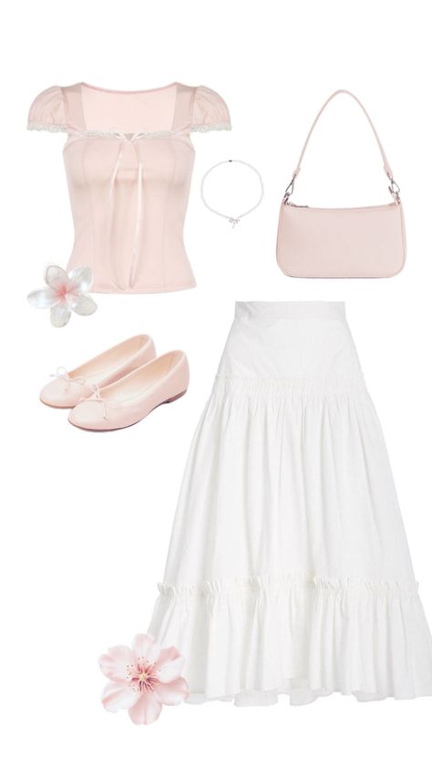 Shoujo girl outfit Modest Girly Outfits, Shoujo Girl, Outfit Modest, Long Skirt Outfits, Outfit Cute, Outfit Inspo Casual, Quick Outfits, Easy Trendy Outfits, Modest Fashion Outfits