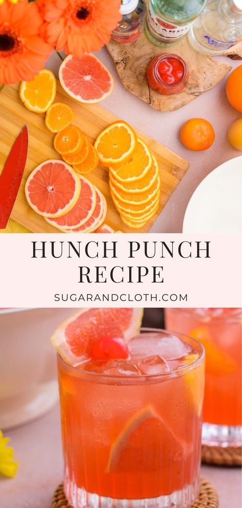 Hunch Punch Recipe, Hunch Punch, Party Punch Alcohol, Wedding Punch, Simply Juice, Easy Party Punch, Alcoholic Punch Recipes, Easy Punch Recipes, Peach Vodka