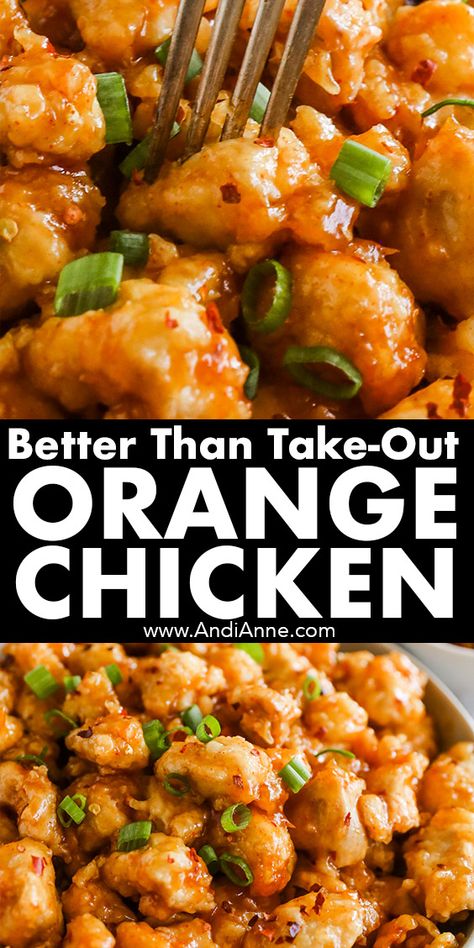 Orange chicken is an incredibly delicious dish that you can make at home! The crispy chicken and the sticky orange sauce is a perfect balance of sweet and savory flavors. Chinese Orange Chicken Recipe, Panda Express Orange Chicken, Chinese Orange Chicken, Orange Chicken Sauce, Easy Orange Chicken, Marmalade Jam, Chicken Receipes, Orange Jam, Homemade Chinese Food