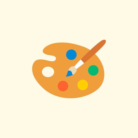 Paint palette vector education flat graphic | free image by rawpixel.com / audi Paint Palette Illustration, Art Palette Drawing, Brush Icon, Photo Elements, Paint Icon, Palette Art, Artist Palette, Pallet Painting, Paint Palette