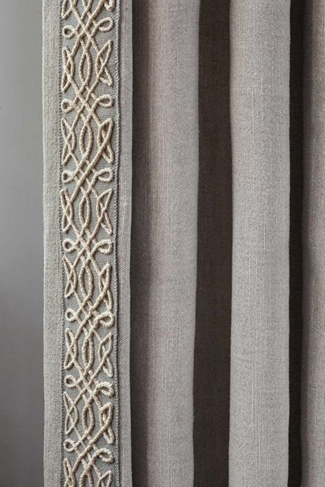 Drapery Trim, Curtain Trim, Grey Drapes, Living Room Blinds, Bedroom Blinds, Plain Curtains, The Curtains, Outdoor Blinds, House Blinds