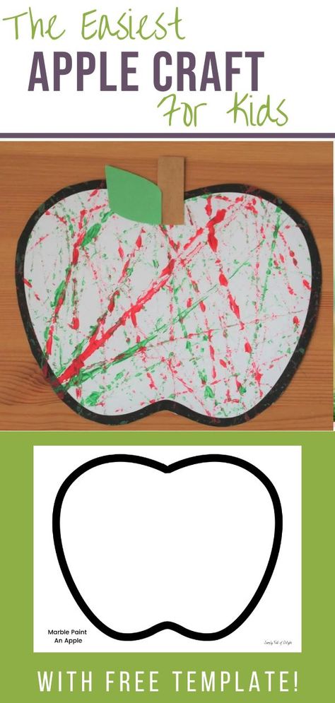 marble paint apple craft for preschool Preschool Apple Art, Painting For Preschool, Painting For Preschoolers, Halloween Preschool Activities, Apple Art Projects, Apple Lesson Plans, Apple Crafts Preschool, Preschool Apple Activities, Apple Template