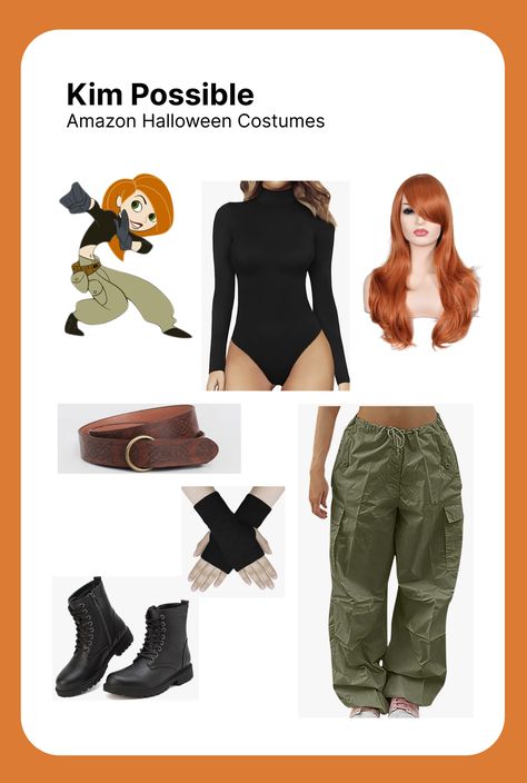 Kim Possible Halloween Costume Pieces Halloween Night Out Outfit, Plus Size Kim Possible Costume, Character To Dress Up As, Halloween Costumes Women Characters, Halloween Costumes Women Iconic, Monique Kim Possible Costume, Halloween Costumes Iconic Characters, Costume Woman Ideas, 2024 Womens Halloween Costumes