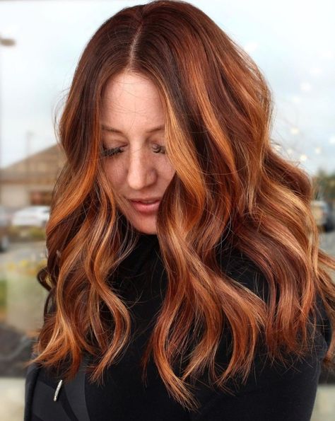 Red Hair With Lowlights, Copper Brown Hair Color, Copper Blonde Hair Color, Red Copper Hair Color, Hair Color Mahogany, Copper Red Hair, Red Balayage, Natural Red Hair, Hair Adviser