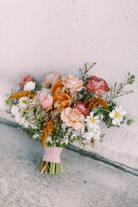 CORI + TONY'S WHIMSICAL RUST WEDDING - Infinity Hospitality Fall Wedding Bouquets Orange And Pink, Burnt Orange And Pink Bouquet, Rust Wildflower Bouquet, Peony And Wildflower Bouquet, Orange And Pink Fall Wedding, Orange And Pink Roses Bouquet, Pink Fall Bouquet, Dusty Rose And Orange Wedding, Fall Wedding Dusty Rose