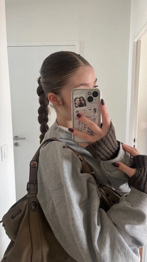 Slicked Back Ponytail, Slicked Back Hair, Hair Stylies, Slick Hairstyles, Sleek Hairstyles, 가을 패션, Hairstyles For School, Aesthetic Hair, العناية بالشعر