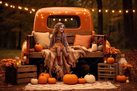 Orange Truck, Background Orange, Fall Fest, Store Windows, Fall Mini, Composition Photography, Christmas Backdrops, Fall Photoshoot, Christmas Window