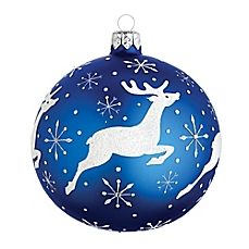 image of Reed & Barton Classic Christmas Stag Ball Ornament Images Noêl Vintages, Fancy Christmas Ornaments, Blue Christmas Ornaments, Vintage Christmas Images, Christmas Sleigh, Christmas Ball, Ornament Crafts, Ornaments Design, Christmas Settings