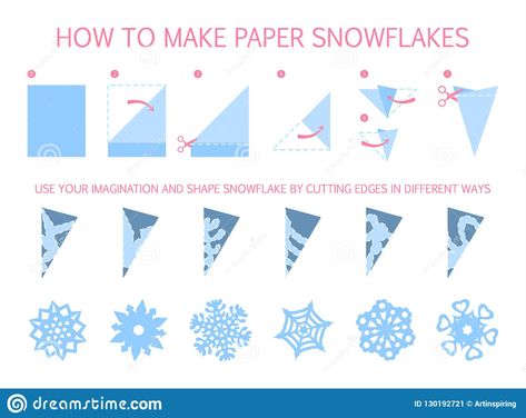 Paper Snowflake Designs, Making Paper Snowflakes, Paper Snowflake Template, 3d Paper Snowflakes, Diy Christmas Snowflakes, Paper Snowflake Patterns, Origami Toys, Paper Snowflakes Diy, How To Make Snowflakes