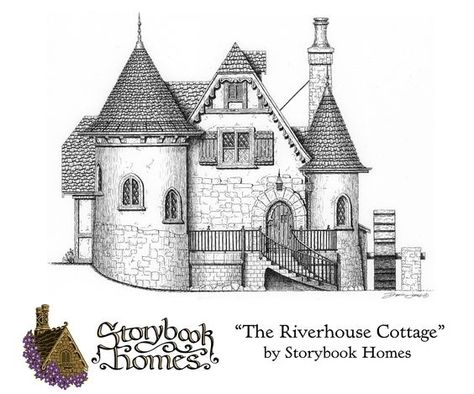 storybook cottage house plans Stone Cottage Plans, Storybook Cottage House Plans, Stone Cottage Exterior, Cottage Home Plans, Storybook House Plan, Stone Cottage Homes, Cottage Design Plans, Castle House Plans, Storybook House