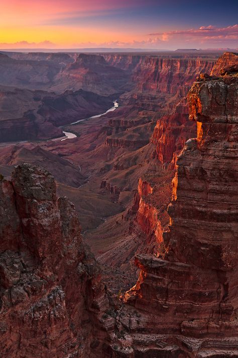 The Colorado River viewed from the rim of Grand Canyon National Park. Arizona Road Trip, Have Inspiration, Colorado River, Grand Canyon National Park, The Grand Canyon, Zion National Park, Vacation Ideas, The Edge, Beautiful World