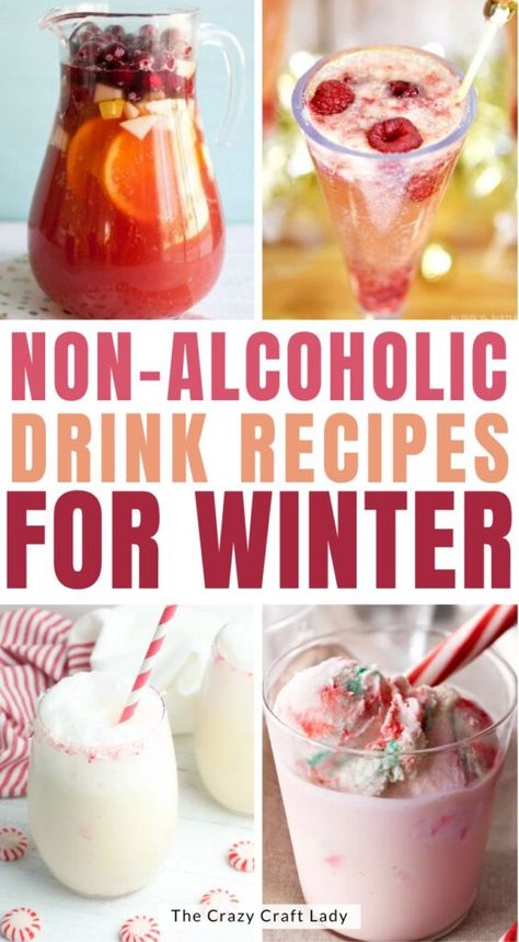 non alcoholic winter drinks - favorite mocktails and drinks to enjoy during the winter Drinks For Winter, Fun Christmas Drinks, Christmas Mocktail Recipes, Alcoholic Drink Recipes, Christmas Drinks Nonalcoholic, Winter Drink Recipes, Holiday Mocktail, Best Non Alcoholic Drinks, Christmas Drinks Recipes