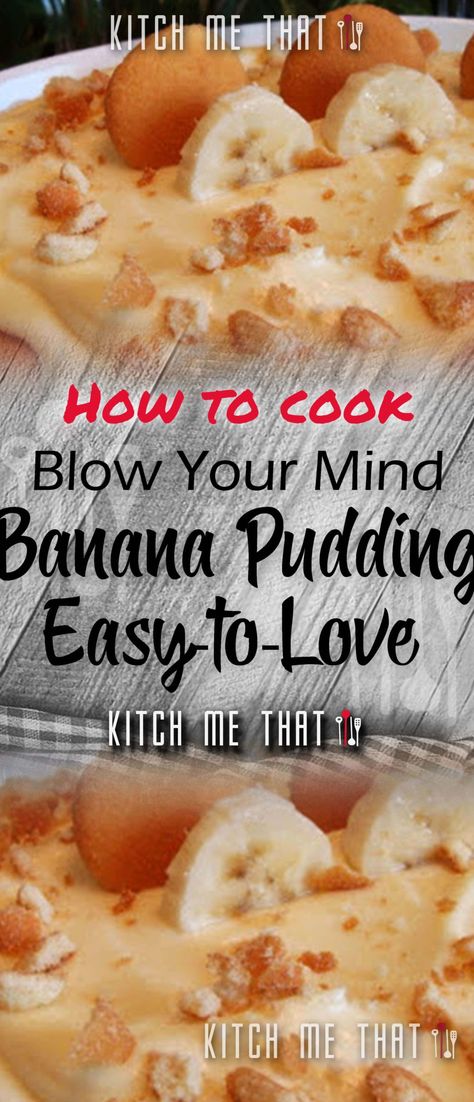 Blow Your Mind Banana Pudding | Kitch Me THAT Desserts Banana Pudding With Cream Cheese And Sweetened Condensed Milk, Eagle Brand Banana Pudding, Milk Recipes Ways To Use, Eagle Brand Recipes Condensed Milk, Eagle Brand Recipes, Pudding Desserts Recipes, Recipes With Cool Whip, Instant Banana Pudding, Banana Pudding Desserts